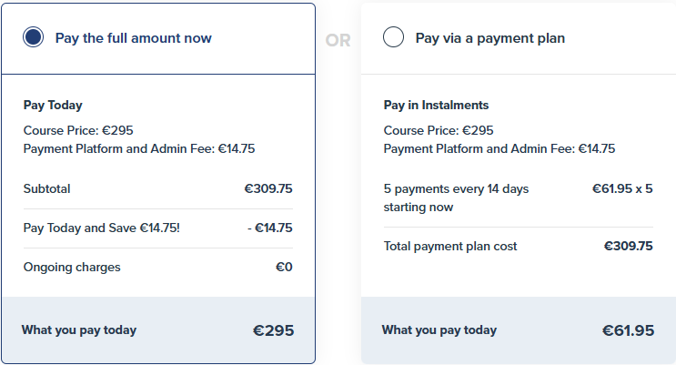 5N1356 HC Blended – Work Experience (Healthcare) – Online with Live Tutorial Sessions pricing plans