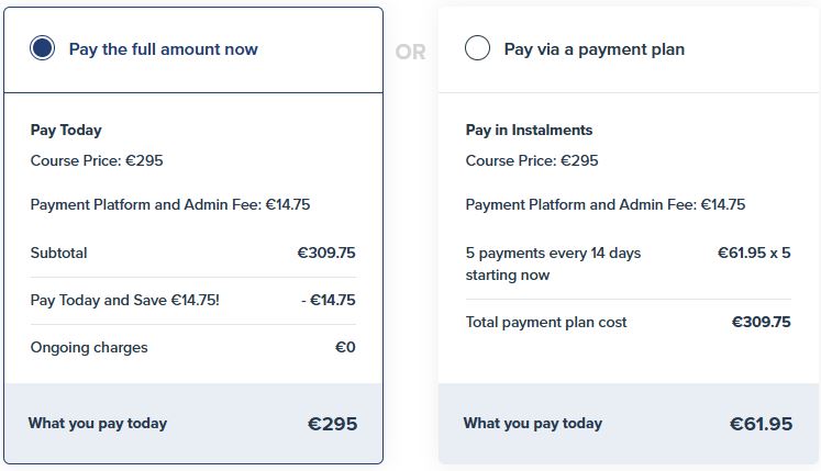 5N1356 ID Blended – Work Experience (ID) – Online with Live Tutorial Sessions pricing plans