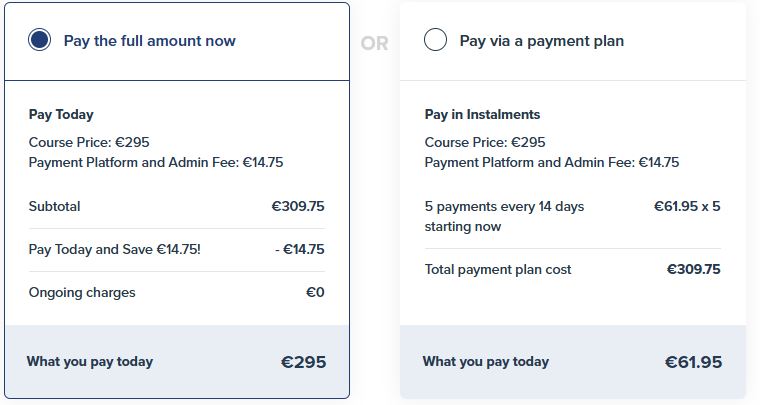 5N1422 Blended – Text Production – Online with Live Tutorial Sessions pricing plans