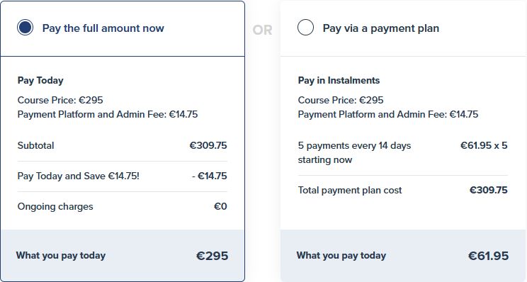 5N1619 SP – Retail Selling – Self Paced pricing plans