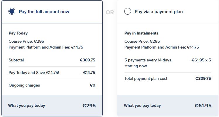 5N2006 SP – Nutrition – Self Paced pricing plans