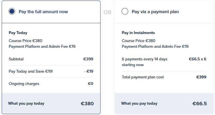 6N3325 Blended – Training Needs Identification and Design – Online with Live Tutorial Sessions pricing plans