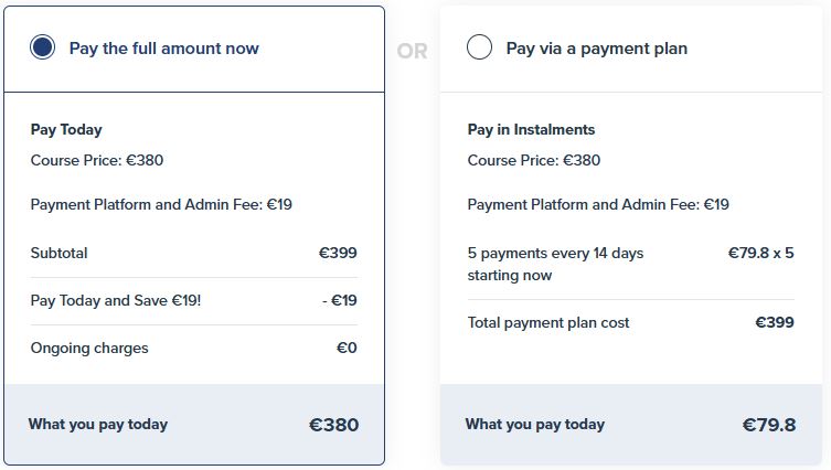 6N3325 SP – Training Needs Identification and Design – Self Paced pricing plans