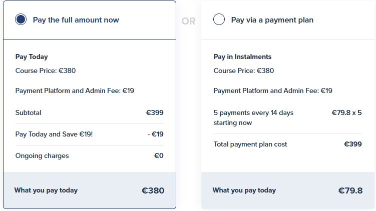 6N3326 SP – Training Delivery and Evaluation – Self Paced pricing plans