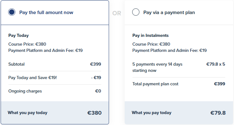 6N4310 SP – Business Management – Self Paced pricing plans