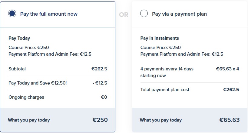 4N1119 Blended – Handling Food Hygienically – Online with Live Tutorial Sessions pricing plans