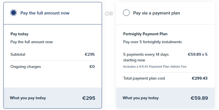 5N1706 SP – Challenging Behaviour – Self Paced pricing plans