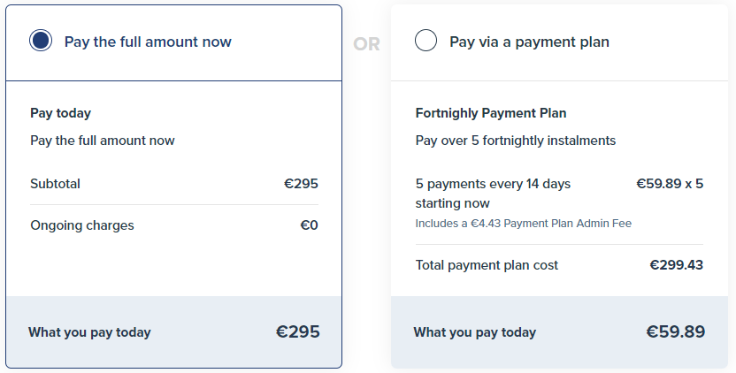 5N1704 SP – Supported Employment – Self Paced pricing plans