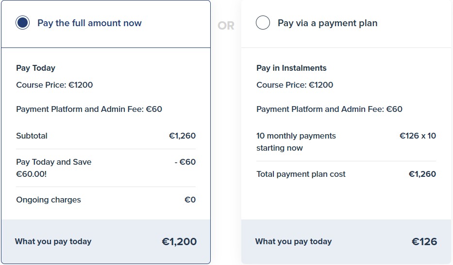 6M4985 LO DBU – Business Management Major Award – Live and Online pricing plans